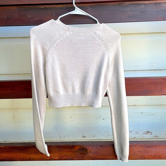 BCBG Generation | Grey Crop Top Sweater - XXS - Picture 2 of 4